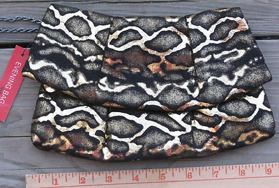 NWT ~ STYLE & CO. Gold Black 9" Clutch Evening Bag Purse MACYS ~ FREE SHIPPING - Image 1 of 4