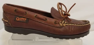 Quoddy braune Leder Mokassin Bootsschuhe hergestellt in den USA Damengröße 6 - Bild 1 von 10