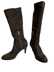 BCBGeneration 9M EU 39 Raymona Faux Suede Brown Knee High Boots Heels - Picture 1 of 10