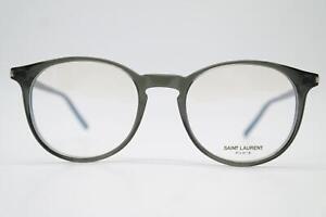 Brille SAINT LAURENT PARIS SL 106 Grün Silber Oval Brillengestell eyeglasses Neu
