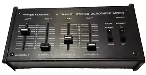 Realistic 32-1105 Four Channel Stereo Microphone Mixer 32-1105 Uses 9V Battery. - Picture 1 of 8