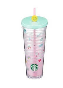 Starbucks Corea 2022 22 Sweetlove glitter coldcup 710ml - Imagen 1 de 3