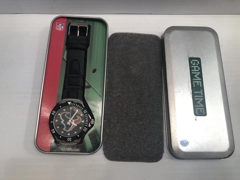 Houston Texans Game Time Wristwatch Men’s In Tin Cover
