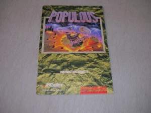 Populous (Super Nintendo SNES) Manual de instrucciones original a - Imagen 1 de 2