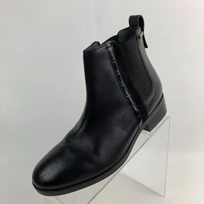 Rockport Chelsea Ankle Boots Black Leather Round Toe Block Heel Waterproof Sz 9 - Image 1 of 4
