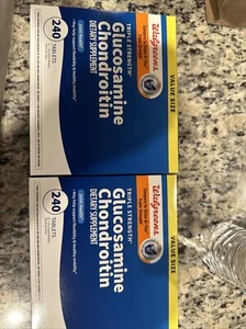 Lot of 2 Walgreens Triple Strength Glucosamine Chondroitin Value Pks 480 Tablets - Picture 1 of 1