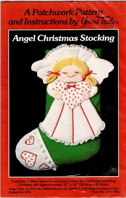 Angel Christmas Stocking Craft Pattern by Yours Truly 3991 - Image 1 of 2