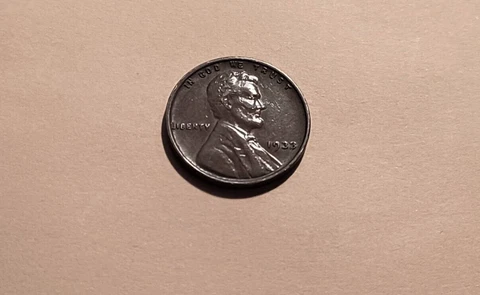 Nice AU 1933-P Lincoln Cents Cover