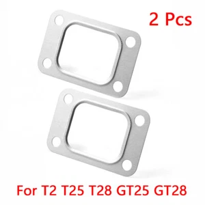 2Pcs T2 T25 T28 GT25 GT28 Turbo Turbine Exhaust Inlet Manifold Flange Gasket - Picture 1 of 9