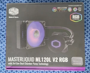 Cooler Master MasterLiquid ML120L V2 RGB CPU AIO Liquid Cooler - Black - Picture 1 of 5