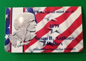 First Year All Mint Set of 1979 Susan B. Anthony Dollars in Original Packaging - Picture 1 of 6