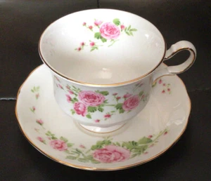 Avon Pink Roses Teetasse und Untertasse Fine Bone China Made In England 1974 - Bild 1 von 7