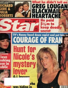 STAR March 14 1995 Nicole Simpson Fran Drescher Greg Louganis Janet Jackson - Picture 1 of 2