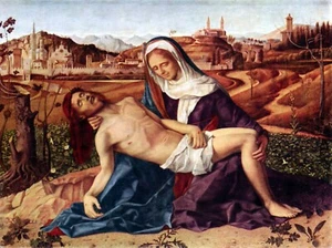 Pieta [2] by Giovanni Bellini Giclee Fine Art Print Reproduction on Canvas - Picture 1 of 1