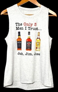Lustige Neuheit Die einzigen 3 Männer, denen ich vertraue, sind Jack, Jim, Jose graues Tanktop Größe Large - Bild 1 von 10