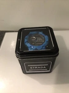 STRADA Orologio Sportivo Movimento Giapponese Quadrante Rotondo con Silicone Blu - Foto 1 di 10