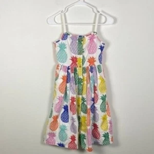 Boden Girls 12 Years Colorful Pineapple Print Dress Summer Casual Sundress Cute - Picture 1 of 6