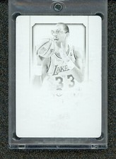 2013-14 KAREEM ABDUL JABBAR PANINI NATIONAL TREASURES BLACK PRINTING PLATE 1/1