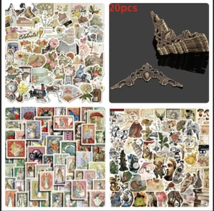 250pcs Scrapbooking Set Stickers Page Corner Design Stamps Vintage Stationery - Picture 1 of 17