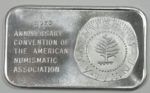 1973 82nd Anniversary Convention ANA Welcome to Boston 1oz .999 Fine Silver Bar - Bild 1 von 4