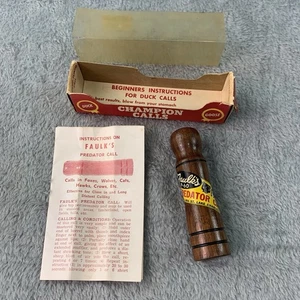 Vtg Faulk's P-60 Predator Call Working w Box & Instructions Louisiana USA Hunt - Bild 1 von 8