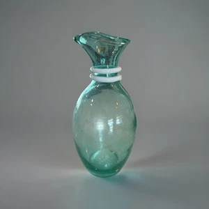 Paola Navone Riviera mundgeblasene Blase Glaskaraffe Vase Kiste Fass 12" NEUWERTIG - Bild 1 von 4