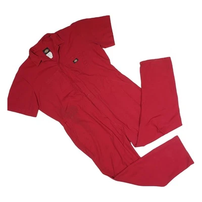 DICKIES Herren Latzhose rot kurzarm Baumwollmischung XL W44 L30 Classic Workwear - Bild 1 von 4