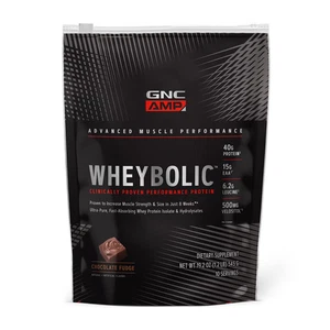 GNC AMP Wheybolic Chocolate Fudge Workout Muskeln Pure 10 Portionen 1,2 Pfund NEU - Bild 1 von 2