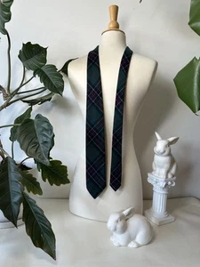 VTG Pendelton Wool VINTAGE Green Blue White Plaid Tartan Handmade In USA - Picture 1 of 4