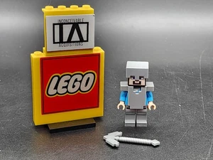LEGO Minecraft Steve in armatura di ferro completa con piccone minifigure - min053 - Foto 1 di 4