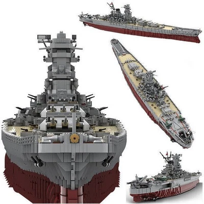8717pc IJN Yamato Battleship MOC 37260 Building Blocks Set 1:200 Model Brick Kit - Image 1 of 4