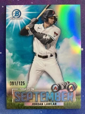 Jordan Lawlar /125 2023 Bowman Chrome Sights on September #SOS-1Diamondbacks - Image 1 of 2