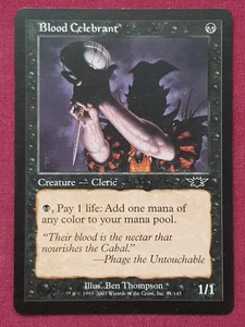 Magic The Gathering LEGIONS BLOOD CELEBRANT black card MTG - Picture 1 of 2