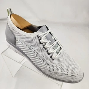 Johnston Murphy Para Hombres Amherst Garganta en U Tenis Zapatos Blanco Tejido Talla 10.5 M - Imagen 1 de 10