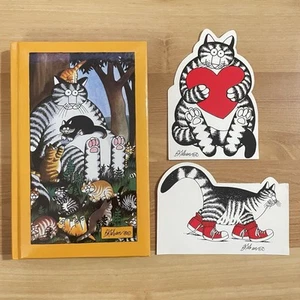 Vintage B Kliban Cat giornale vuoto 1985 Quill Mark RARO + carte B Kliban nuove - Foto 1 di 18