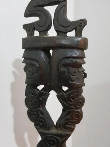 LIME SPATULA MASSIM NEW GUINEA Wood PNG * TROBRIAND ISLANDS 19TH C - Picture 1 of 20