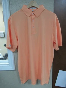 NWT Prev Seas Straight Down Sullivan Orange Golf Polo Mens Size M UPF 15 - Picture 1 of 5