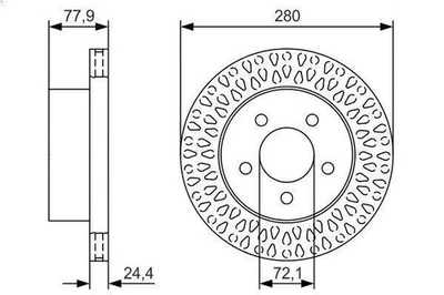 1X Bremsscheibe BOSCH 0 986 479 U00 für JEEP CHEROKEE (XJ) 4 1999-2001 - Изображение 1 из 4