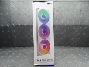 NZXT - F360 RGB Core 360mm Single-Frame Case Fan Unit w/3 x 120mm RGB Fans White - Picture 1 of 9