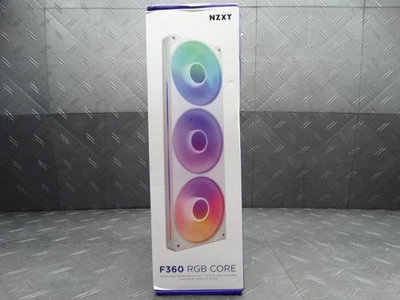 NZXT - F360 RGB Core 360mm Single-Frame Case Fan Unit w/3 x 120mm RGB Fans White - Image 1 of 4