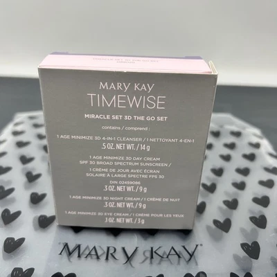 MARY KAY  TIMEWISE MIRACLE SET 3D ~ THE GO/TRAVEL SET COMBINATION OILY SKIN EXP - Image 1 of 4