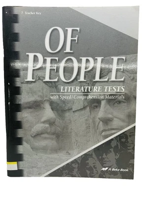 Abeka Of People Literature Tests Teacher Key Grade 7~1st Edition Paperback H4 04 - Image 1 of 3