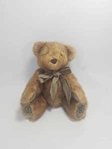 Echter Nerz Pelz Vintage braun Teddybär Handarbeit 15 Zoll groß Leder Nase Glasaugen - Bild 1 von 13