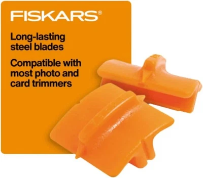 2pk Fiskars 9596 refill blade carriages personal paper Trimmer Blades Orange dr4 - Image 1 of 2
