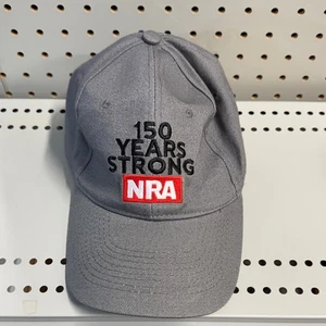 NRA 150 Years Strong Gray Cotton Baseball Cap - Foto 1 di 4