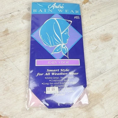 Cubierta de pelo Andre Rain Bonnet de colección #855 X-grande con visera contorneada trasera rosa nueva de stock Foto 1 de 4