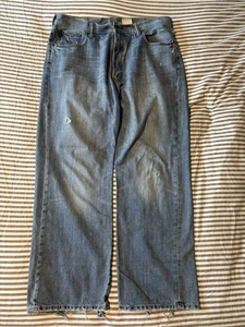 Vintage y2k Abercrombie & Fitch Heavy Denim Baggy Jeans Medium Wash Mens 36x32 - Picture 1 of 15