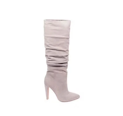 Women’s Steve Madden ‘Carrie’ Grey Suede Slouchy Knee High Boots - Size 9.5M - Image 1 of 4