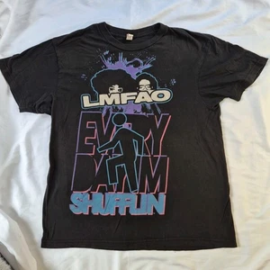 VTG 2000s LMFAO Shufflin T-Shirt Mens Size L Black Y2K - Picture 1 of 12