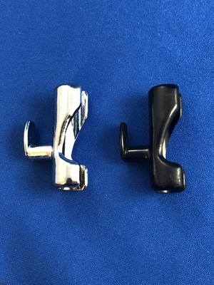 2 VINTAGE NOS BICYCLE SEATSTAY CHAIN HANGERS - BLACK & SILVER CYCLING BIKE CHAIN - Image 1 of 4